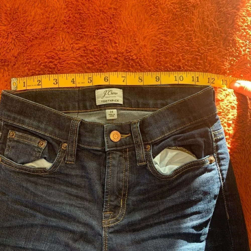 J Crew toothpick jeans size 24‎